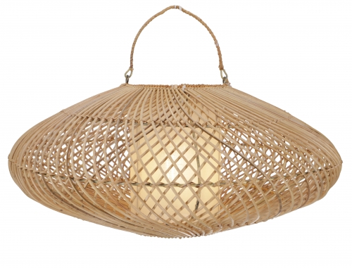Ceiling lamp/ceiling light, handmade in Bali from natural material, rattan - model Melinda - 22x50x50 cm Ø50 cm