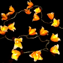 Exotic Blossoms LED light chain Chiang Mai 20 pcs. - Blossom oran..