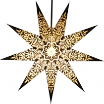 Foldable advent illuminated paper star, Christmas star 60 cm - Me..