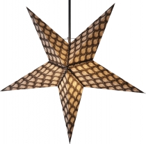 Foldable advent illuminated paper star, poinsettia 60 cm - Amur