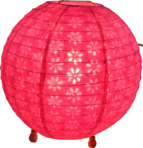 Corona round round Lokta paper table lamp/table lamp 25 cm - pink