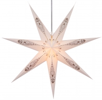 Foldable advent illuminated paper star, poinsettia 80 cm - Dodoni..