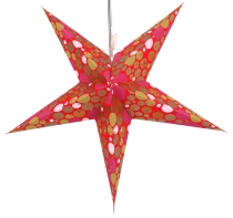 Foldable advent illuminated paper star, Christmas star 60 cm - Ba..