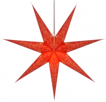 Foldable advent illuminated paper star, Christmas star 80 cm - Ra..