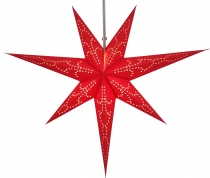 Foldable advent illuminated paper star, poinsettia 60 cm - Levi