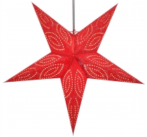 Foldable advent illuminated paper star, poinsettia 60 cm - Demian..