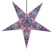 Foldable advent illuminated paper star, poinsettia 60 cm - Alaska..