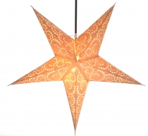 Foldable advent illuminated paper star, poinsettia 60 cm - Attila