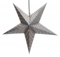 Foldable advent illuminated paper star, poinsettia 60 cm - Cesara
