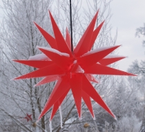 LED Melchior Outdoor II Red, 3D outdoor star Ø 60 cm, with 20 tip..