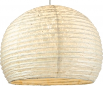 Semicircular Lokta paper lampshade, hanging lamp Corona Ø 40 cm -..