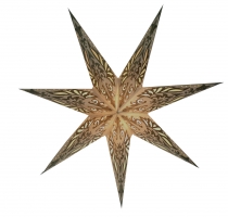 Foldable advent illuminated paper star, poinsettia 60 cm - Devi w..