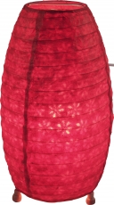 Corona Lokta paper table lamp/table lamp 30 cm - red
