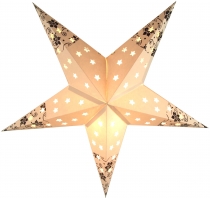 Foldable advent illuminated paper star, poinsettia 40 cm - Vineta