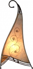 Henna lamp, leather table lamp/table lamp - Bangsal - white