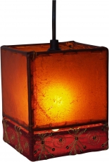 Leather - Saree ceiling lamp/pendant lamp cashmere