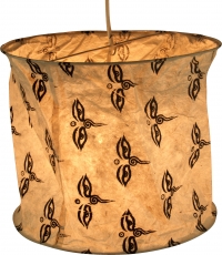 Round paper hanging lamp, paper lampshade Annapurna, handmade pap..