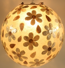 Ceiling lamp/ceiling light, handmade in Bali, fiberglass with Cap..