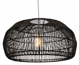 Ceiling lamp/ceiling light, handmade in Bali from natural material, rattan - model Rovaniemi - 23x45x45 cm 