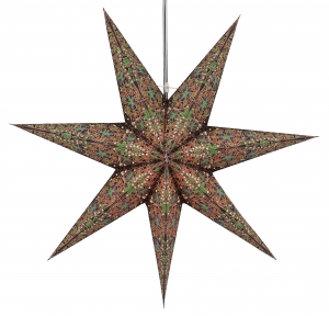Foldable advent illuminated paper star, Christmas star 60 cm - Efendis black